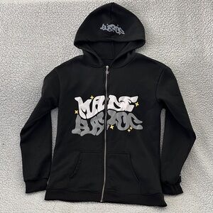 Ash Black Kids Jacket with Graphic Design